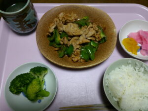 今日の夕食―ピリ辛焼肉